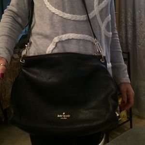 Black leather purse 13x 9.5